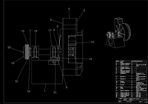 fan blower medium pressure dwg section  autocad designscad