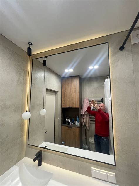 Зеркало с подсветкой в черной рамке skzp15/1 купить в Москве