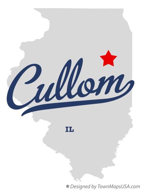 Map of Cullom, IL, Illinois