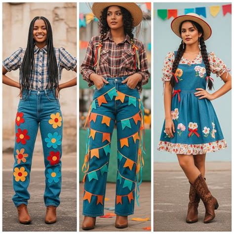 Traje Para Festa Junina Feminino - Look feminino de festa junina: +30 ideias de roupas para arrasar no ...