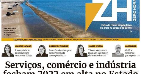 Capa Zero Hora Segunda De Fevereiro De