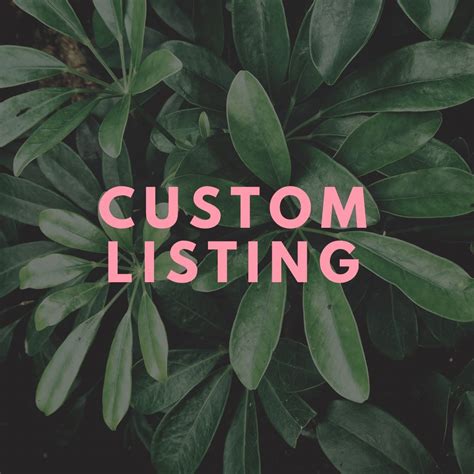 custom listings etsy