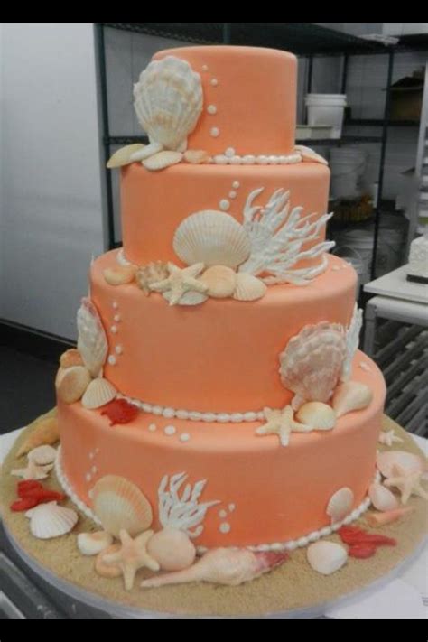 Starfish Wedding Cake Seashell Cake Themed Cakes Beach Cakes