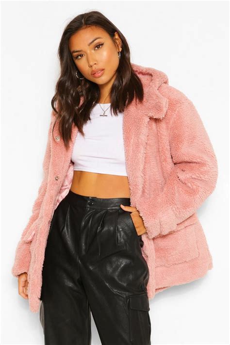Oversized Teddy Faux Fur Hooded Parka Coat Boohoo