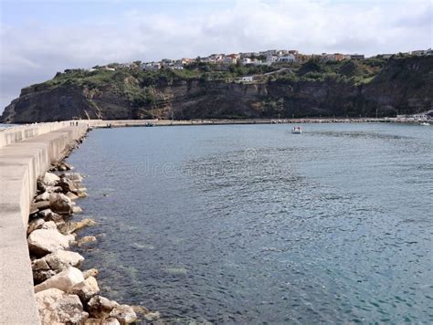 Monte Di Procida Panorama Dal Molo Sopraflutto Di Acquamorta Stock