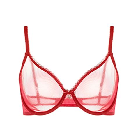Varsbaby Sexy Mesh See Through Ultra Thin Lingerie Plus Size Transparent Everyday Bra Women
