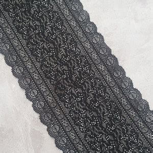 Black Lingerie Stretch Lace Trim Elastic Lace Bra Making Width Cm Nr Etsy