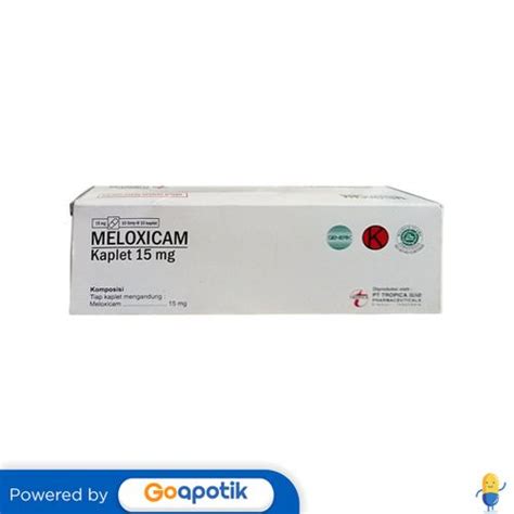 Jual MELOXICAM TROPICA 15 MG BOX 100 TABLET Shopee Indonesia