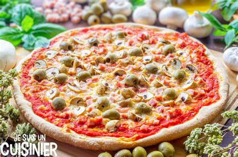 Recette De Pizza Maison Au Jambon Champignons Et Olives