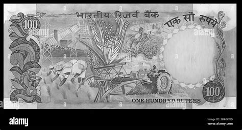 rupees note black  white stock  images alamy