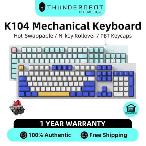 Deliver In Hours Thunderobot K Mechanical Keyboard Rgb Backlit Hot Swappable Wired