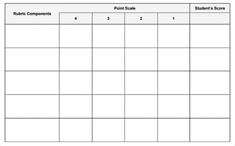 Blank Rubric Template 29 Free Printable Pdf Word Excel Format Download