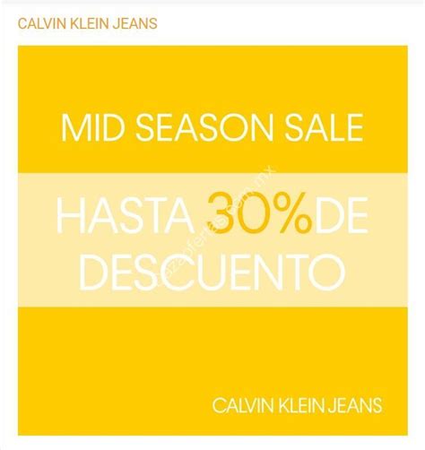 Promoción Calvin Klein Mid Season Sale hasta 30 de descuento en