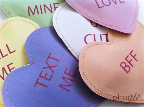 Conversation Hearts Candy Pouches | Fun Family Crafts