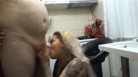 Kitchen Creampie For Busty Blonde