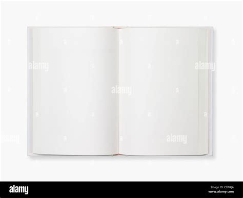 Blank Open Book Stock Photo Alamy