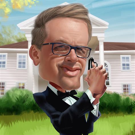 James Bond Caricature Hand Drawn From Photos