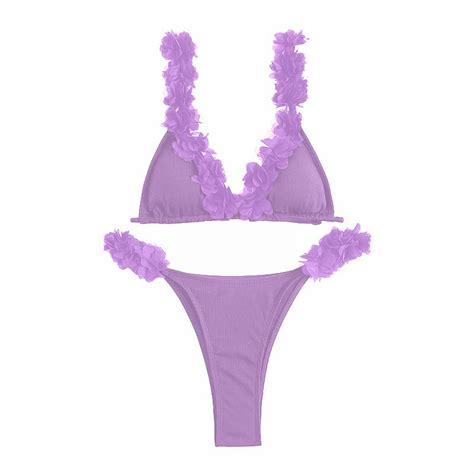 Afdoent Women S Bikini Sets Bikinis Swimsuit Set For Women Solid Color