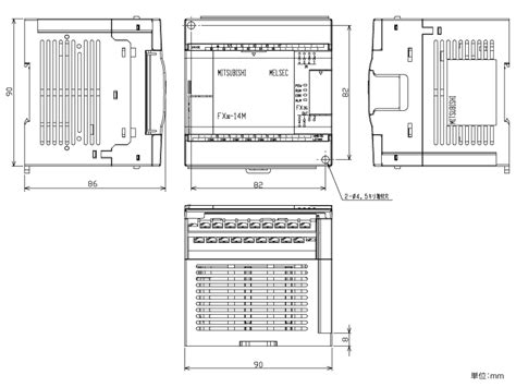 FX3G 14MR DS ダウンロード 外形図CAD MELSEC F シーケンサ MELSEC 仕様から探す三菱電機 FA