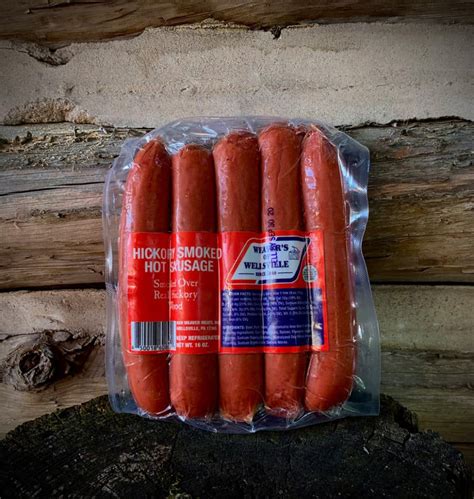 Hickory Smoked Hot Sausage Weaver S Of Wellsville