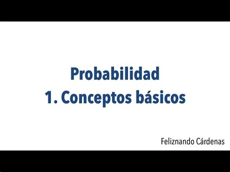 Tomi Digital Conceptos B Sicos De Probabilidad