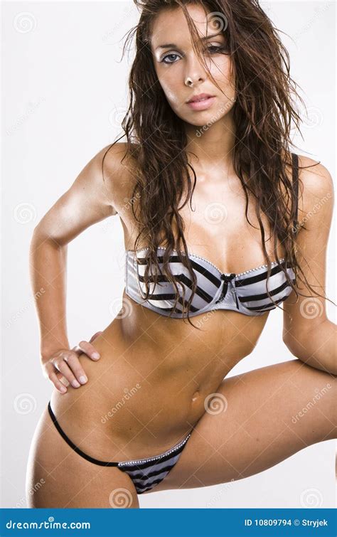 Brunette Wet Girl Stock Photo Image Of Figure Hair 10809794