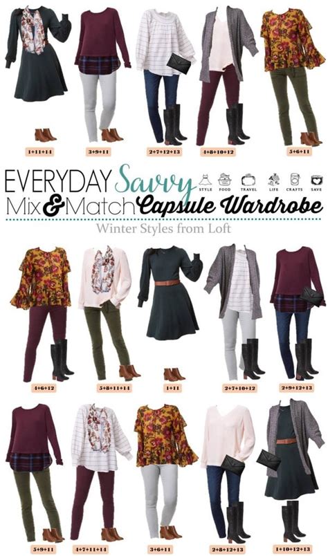 Loft Winter Capsule Wardrobe Mix & Match Outfits