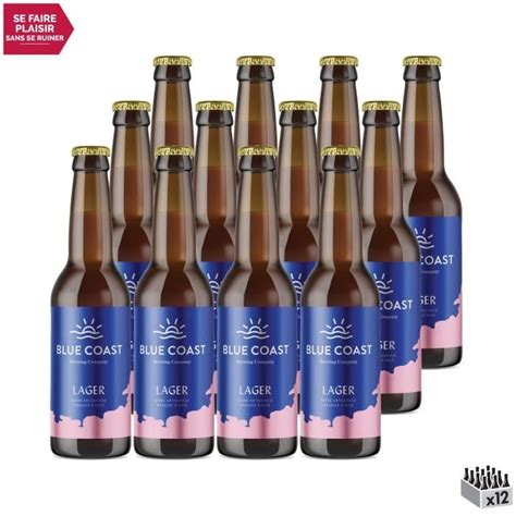 Lager Blonde Brasserie Blue Coast Lot de 12x33cl Bière d origine Provence Alpes Côte d