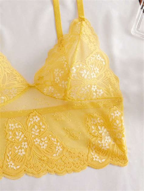 Peças Conjunto de Lingerie Sexy Feminina Sem Arame Detalhes em Renda tipo Borboleta