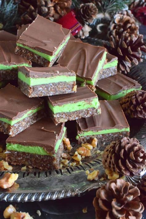 No Bake Mint Squares Lord Byrons Kitchen