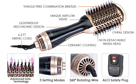 Amazon Beautimeter Hot Air Brush Hair Dryer Brush Volumizer 3 In 1 Negative Ionic Hair