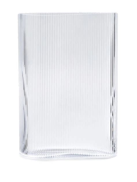 Nude Mist Wide Crystal Vase White FARFETCH UK