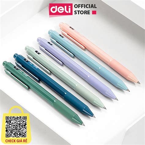 Bút Gel Viết Bi Nước Mực Nhanh Khô Ngòi 0 5mm Deli Bút Cute Pastel