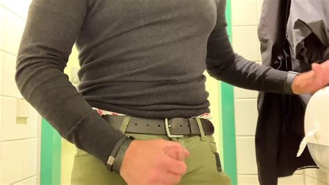 Horny All Day So I Rub One Out At The Train Station Bathroom Gay Big
