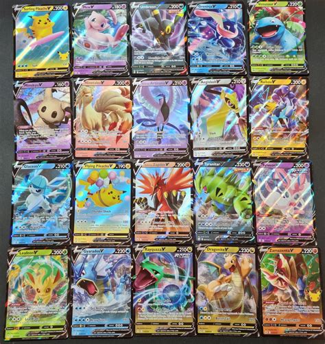 200 Pokemon Cards Bulk Lot 1x Ultra Rare V 24x Holorareshiny Amazing