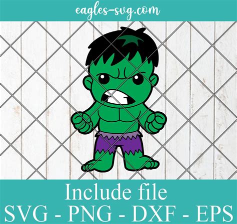 Hulk Baby Superhero Layered Svg Png Dxf Eps Cricut Silhouette