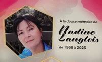 Nadine Langlois 2023 avis décès necrologie obituary