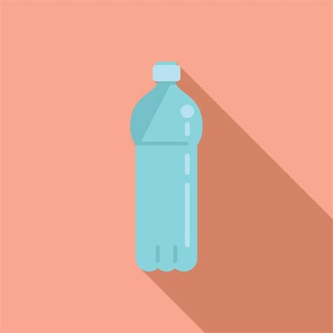 Premium Vector Water Bottle Icon Flat Vector Biodegradable Plastic