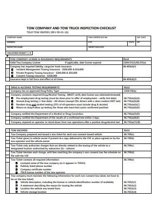 15+ SAMPLE Truck Inspection Checklist in PDF | Google Docs | Apple Pages