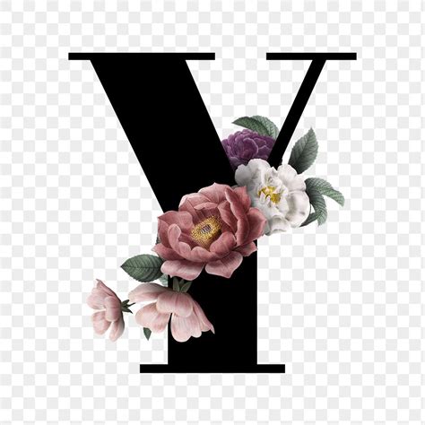 Floral letter Y font