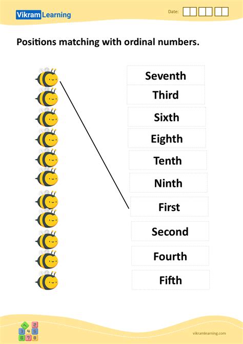 Download Positions Matching With Ordinal Numbers Worksheets