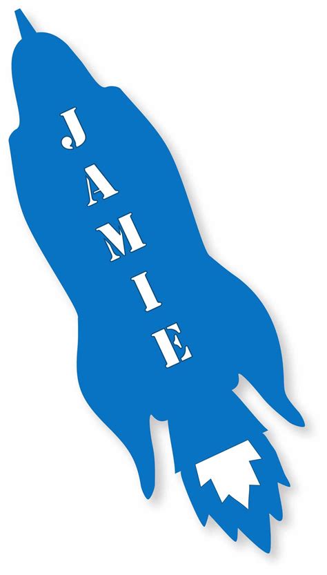 Kids Name Sign Personalised Rocket Nutjob Design Creative Design