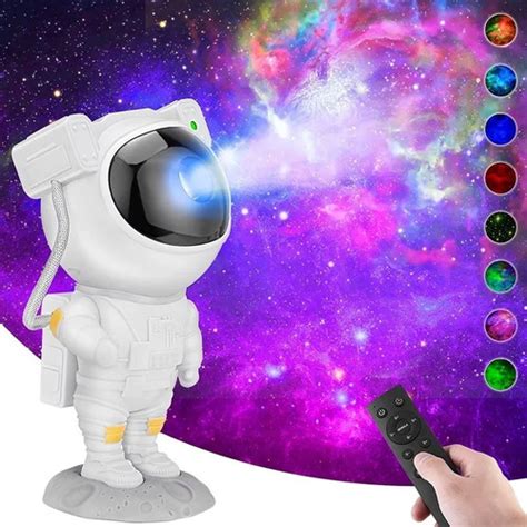 Abajur Astronauta Estrela Luzes Coloridas Projetor Parede Frete grátis