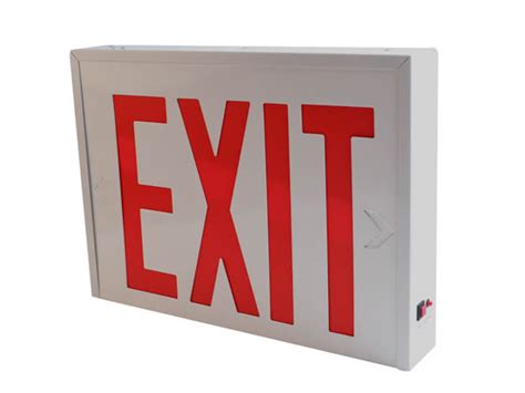 Nyc Approved Universal Steel Exit Sign With Battery Back Up Vex 8 U S