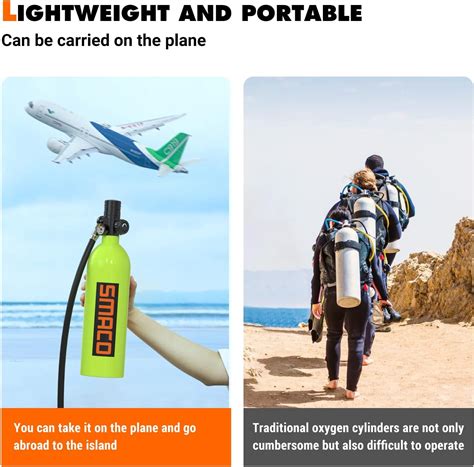 SMACO S400 Plus Mini Scuba Tank 1L Portable Mini Australia | Ubuy
