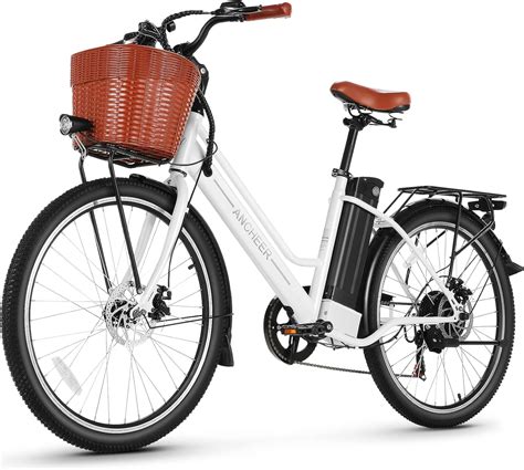 Ancheer 26 Electric Bike For Adults Step Through Electric Bicycle With 13ah