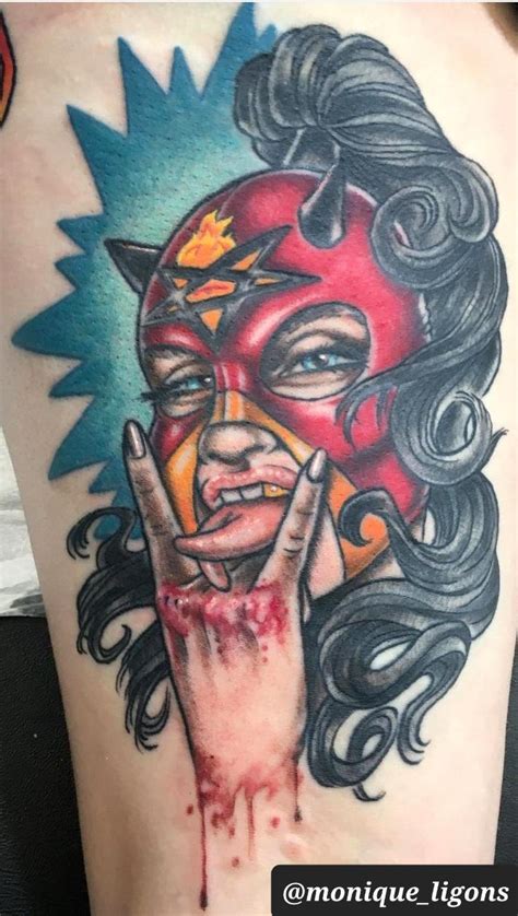 Devil Lucha Babe By Monique Ligons At Floating World Tattoo Philadelphia R Tattoos