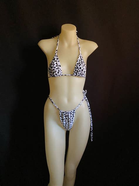 Mini Dalmatian Print Adjustable Bikini Set Etsy