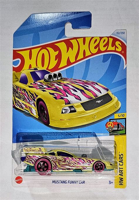 Hot Wheels Art Cars Mustang Funny Car Amarelo Universo Hot Wheels