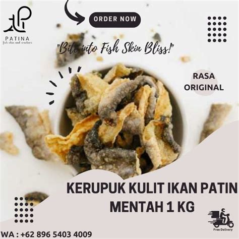 Jual Kerupuk Kulit Ikan Patin Mentah 1 Kg Rasa Original Shopee